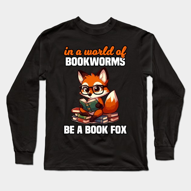 Cute Bookworm For Librarian Assistant Book Lover Long Sleeve T-Shirt by MoDesigns22 